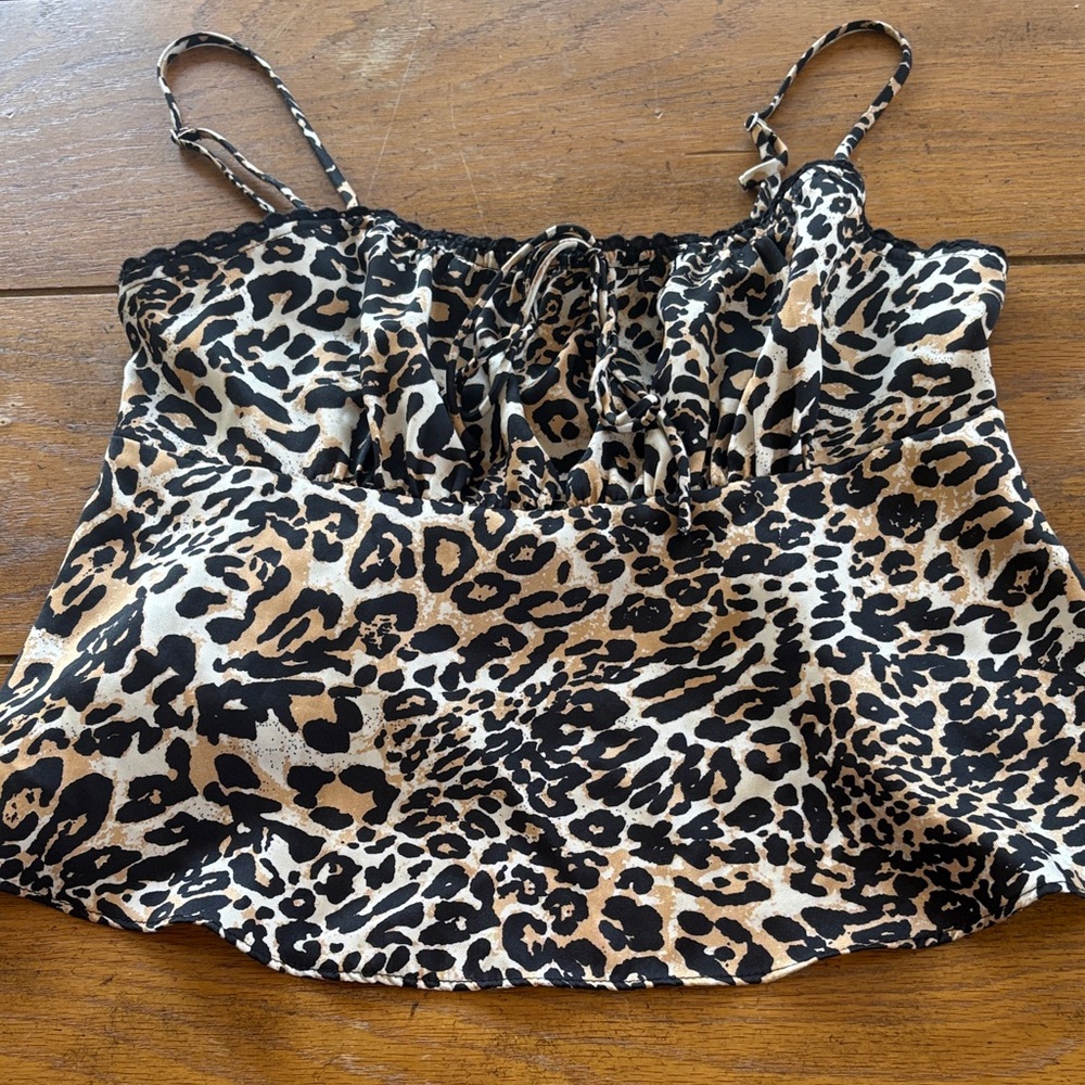 La Hearts Leopard Print Camisole